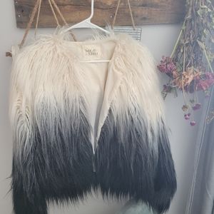 Ombre Faux Fur Coat